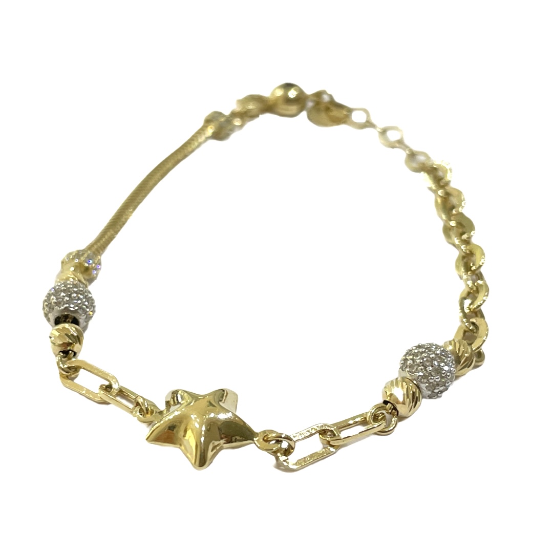 ARMBAND MIT CHARMS GOLD 3