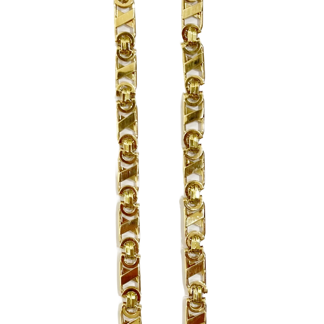 Flache Halskette 66 mm 585er Gold 1