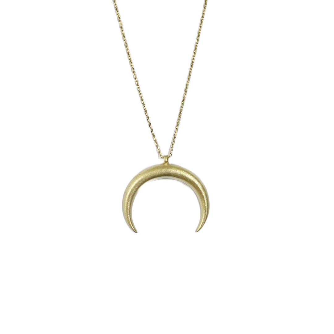 Goldkette mit Mond Anhänger 585_1