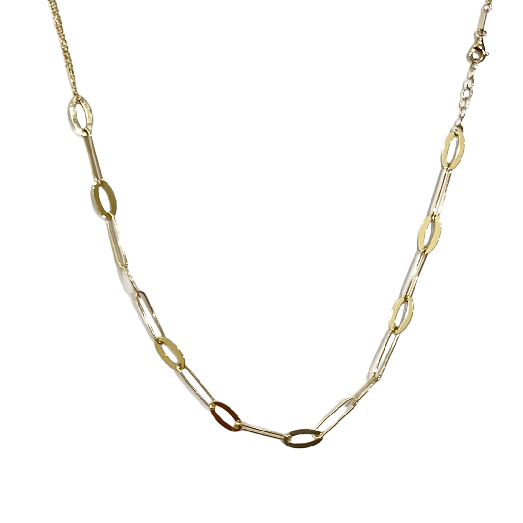 Halskette mit ovale Glieder 585 Gold_1
