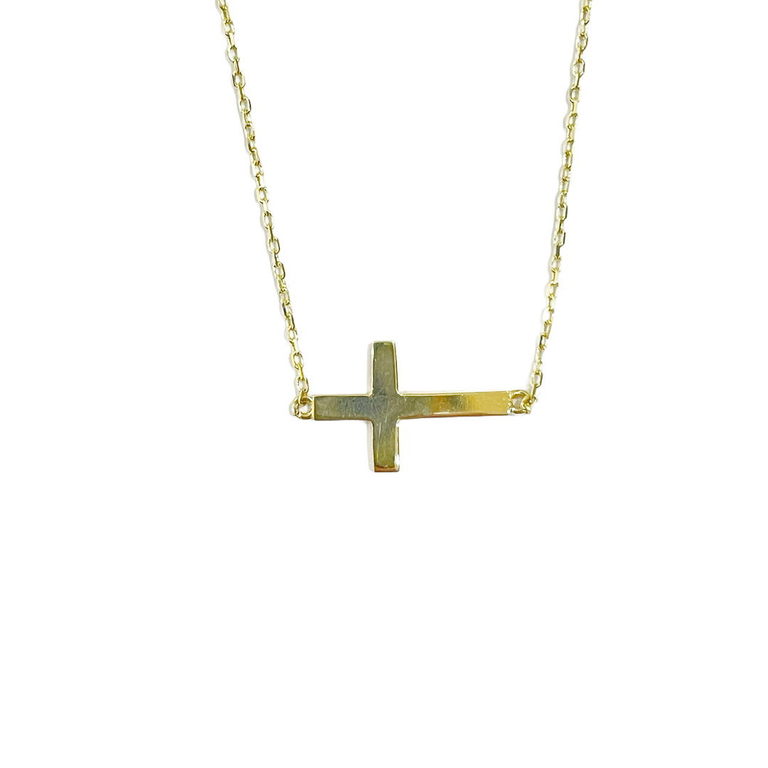 Kreuz Anhänger mit Goldkett