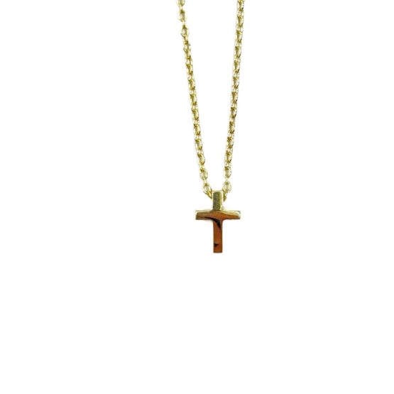 Kreuz Anhaenger mit Goldkette