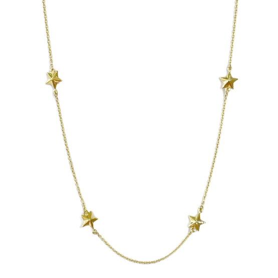 Sternen Anhaenger mit Goldkette 585